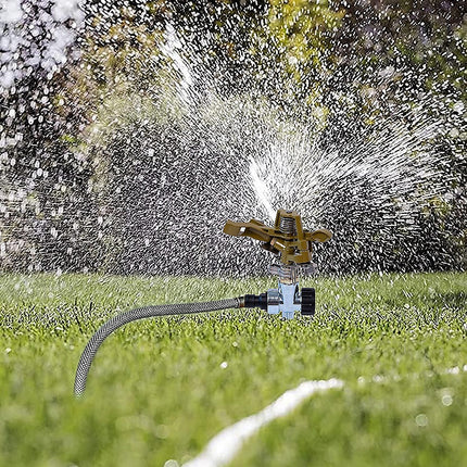 Easy to Install Irrigation Sprinkler 360 Degree Rotating Sprinkler Gun Zinc Alloy Adjustable Rocker Sprinkler.