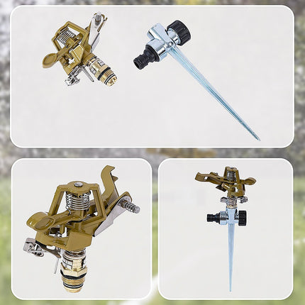 Easy to Install Irrigation Sprinkler 360 Degree Rotating Sprinkler Gun Zinc Alloy Adjustable Rocker Sprinkler.