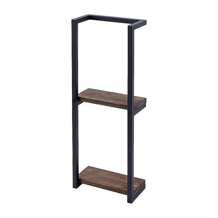 Stylish Bathroom Towel Storage Rack with Wooden Shelves.