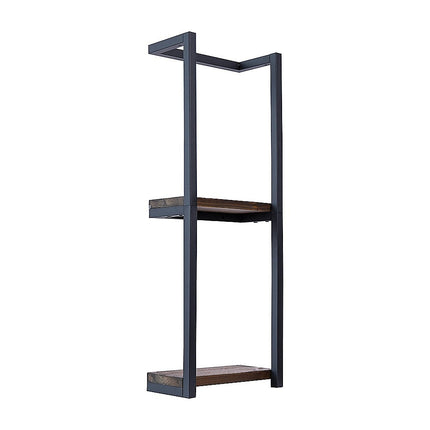 Stylish Bathroom Towel Storage Rack with Wooden Shelves.