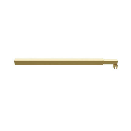 90cm Reeded Glass Shower Screen with Gold U-Brackets and Square Pole.