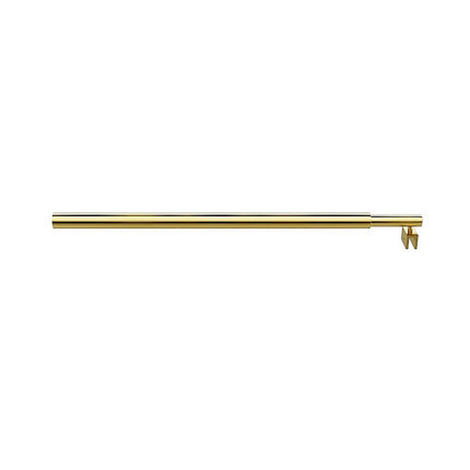 100cm Reeded Glass Shower Screen with Gold U-Brackets and Round Pole.