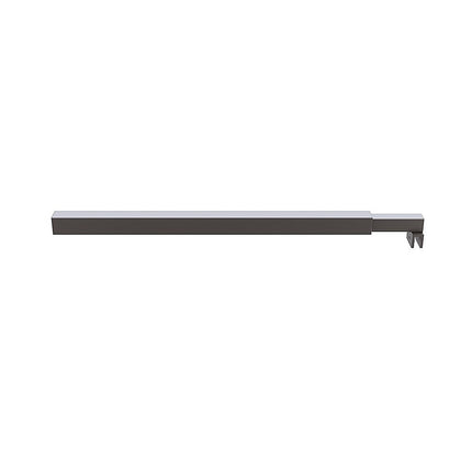 100cm Reeded Glass Shower Screen with Gunmetal U-Brackets and Square Pole.