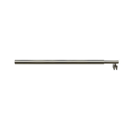 100cm Reeded Glass Shower Screen with Gunmetal F-Brackets and Round Pole.