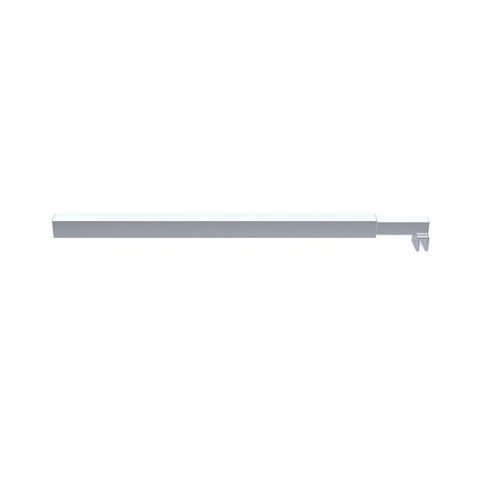 120cm Reeded Glass Shower Screen with Chrome U-Brackets and Square Pole.