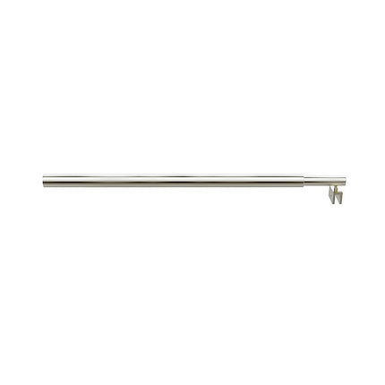 100cm Reeded Glass Shower Screen with Nickel Wall Channel and Round Pole.