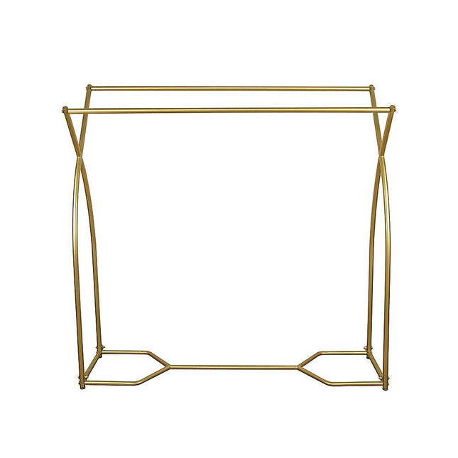 Commercial Clothing Garment Rack Retail Shop in Gold.