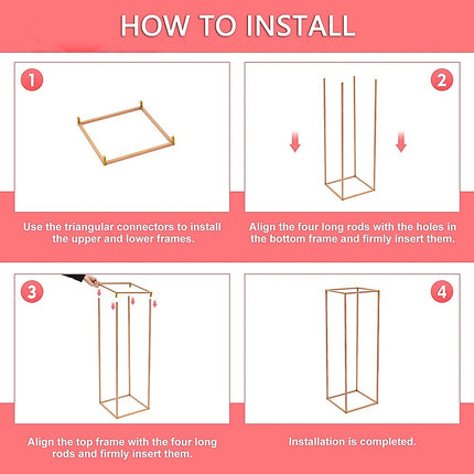 Rose Gold Metal Flower Stand.