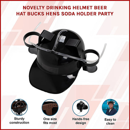 Novelty Drinking Helmet Beer Hat Bucks Hens Soda Holder Party.