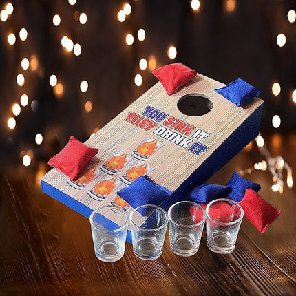 Cornhole Toss Portable Entertainment for Buck Hens Parties.