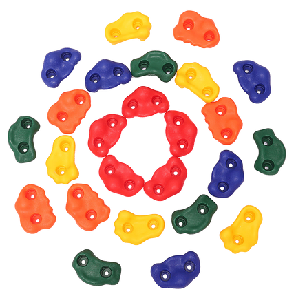 Jungle Gym Rock Climbing Holds Kids Wall Mounting Hardware Knotted Rope 25 Handles Playground.