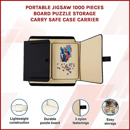 Portable Jigsaw 1000 Pieces Board Puzzle Storage Carry Safe Case Carrier.