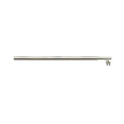 120x210cm Glass Shower Screen with Nickel F-Brackets and Round Pole.