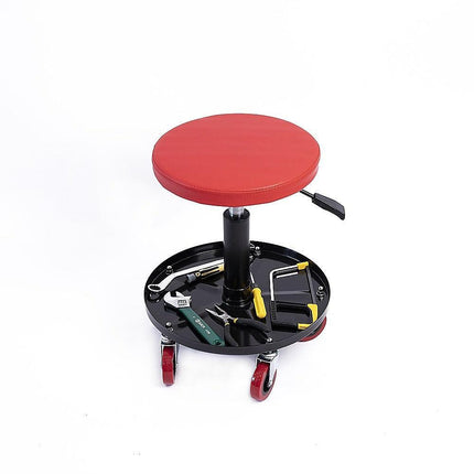 Rolling Shop Stool Mechanics Garage Stool Adjustable Work Seat Creeper.