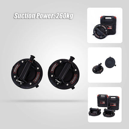 2x20cm 500kg Vacuum Suction Cup Glass Lifter Granite Sucker Pump Lift Heavy Duty.