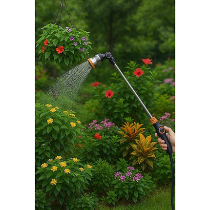 Garden Hose Lance Spray Long Reach 90cm Multi Gun Hanging.