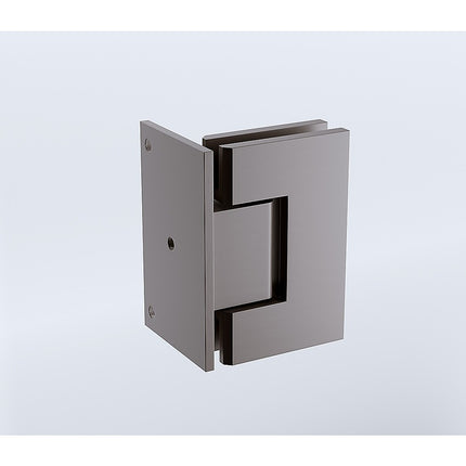 90° Stainless steel Glass Shower Door L-Hinge in Gunmetal.