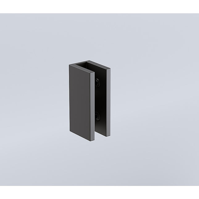Glass-to-wall/floor Shower Screen U-Brackets in Black.