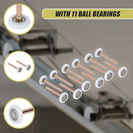 Garage Door Roller / Wheel / Heavy-duty 11 Ball Bearing 12 Pack.