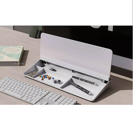 Glass Desktop Buddy Whiteboard Office Writing Desk.