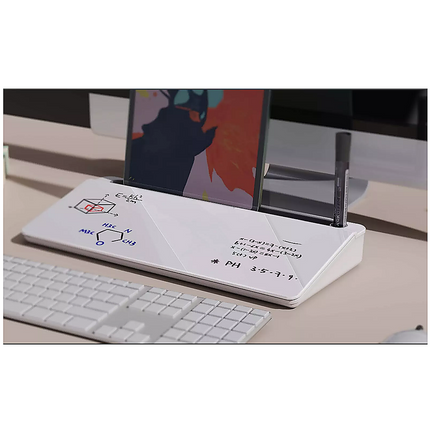 Glass Desktop Buddy Whiteboard Office Writing Desk.