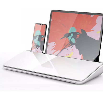 Glass Desktop Buddy Whiteboard Office Writing Desk.