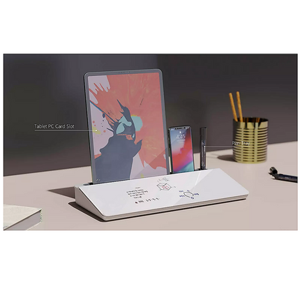 Glass Desktop Buddy Whiteboard Office Writing Desk.