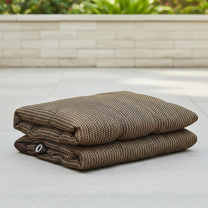 15m x 2m Fence Windscreen Privacy Screen Shade Cover Coffee Fabric Mesh Garden.