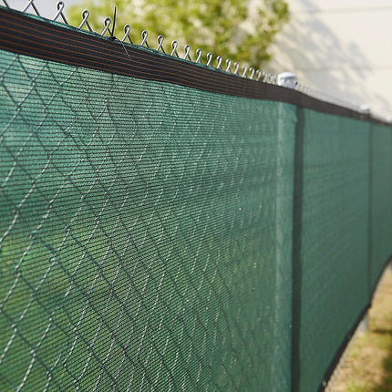 15m x 2m Fence Windscreen Privacy Screen Shade Cover Dark Green Fabric Mesh Garden.