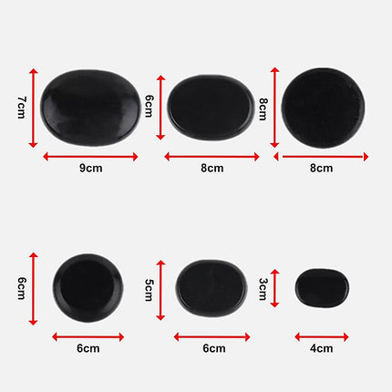 12pcs Hot Massage Stone Basalt Stones Kit Set Rock SPA Oiled Massage Tool.