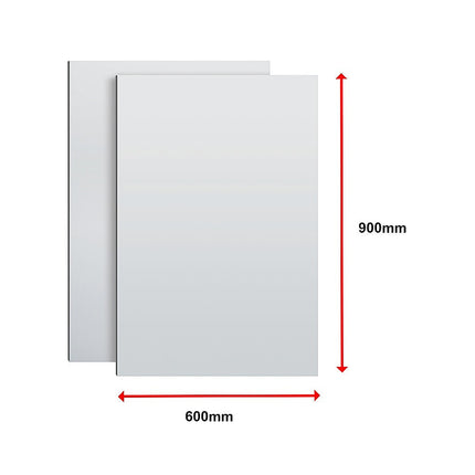 MIRROR Acrylic Sheet Perspex Sheet Panel 2pc/set 900mm x 600mm x 3mm.