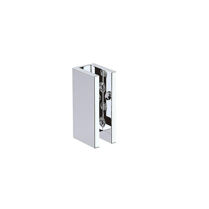 100x100cm Double Door Corner Shower Screen – White F-Brackets, SS Hinges & Square Knob Handle.
