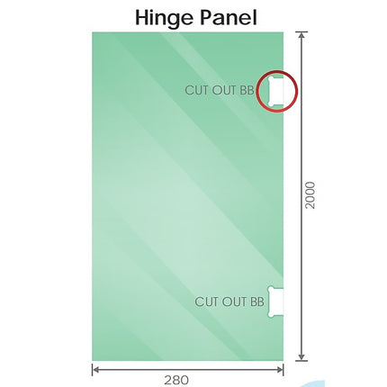 90x80cm Corner Frameless Shower Screen – Gunmetal Wall Channel and Floor Channel with SS Hinges for Modern Bathroom Style.