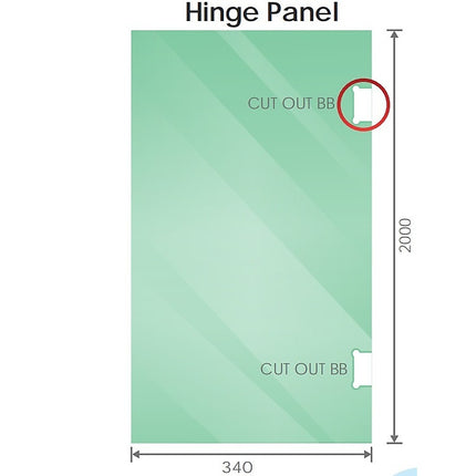 100x90cm Corner Frameless Shower Screen – Gunmetal U-Brackets with SS Hinges for Contemporary Bathrooms.