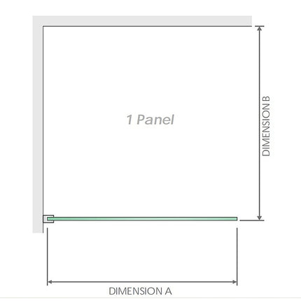 100x90cm Corner Frameless Shower Screen – Gunmetal U-Brackets with SS Hinges for Contemporary Bathrooms.