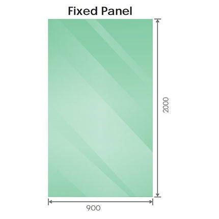 100x90cm Corner Frameless Shower Screen – Gunmetal U-Brackets with SS Hinges for Contemporary Bathrooms.