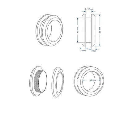 100x90cm Corner Frameless Shower Screen – Gunmetal U-Brackets with SS Hinges for Contemporary Bathrooms.