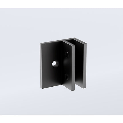 120x110cm Corner Frameless Shower Screen – Black F-Brackets with SS Hinges for Contemporary Bathrooms.