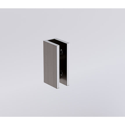 120x100cm Corner Frameless Shower Screen with Gunmetal Brackets and Brass Hinges - U-Brackets and Floor U-Bracket.