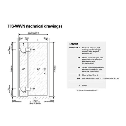110x120cm Double Door Corner Shower – Gunmetal U-Brackets with SS Hinges for Contemporary Bathrooms.
