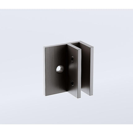 90x110cm Double Door Corner Shower – Gunmetal F-Brackets with Brass Hinges for Modern Bathrooms.