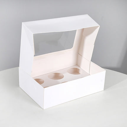 Cupcake Box 6 Holes Window Cake Party Favour 100 Boxes.