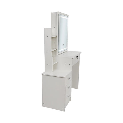 Dressing Table LED Makeup Mirror Stool Set Vanity Desk With Drawer Lighted.