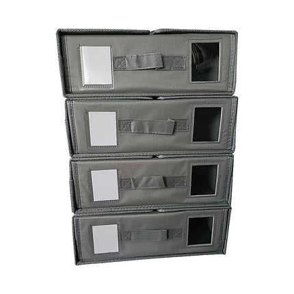 4PCS Foldable Bed Sheet Set Organizer Fabric Storage Bins with Handle Storage Box.