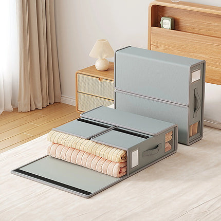 4PCS Foldable Bed Sheet Set Organizer Fabric Storage Bins with Handle Storage Box.