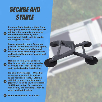 Flat Magnet Mount Starlink Mini Compatible.