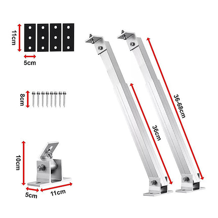 Adjustable Solar Panel Tilt Mount Brackets Kit – Roof, Ground & Boat Mounting System for Secure Installation.