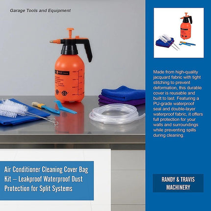 Air Conditioner Cleaning Cover Bag Kit – Leakproof Waterproof Dust Protection for Split Systems.