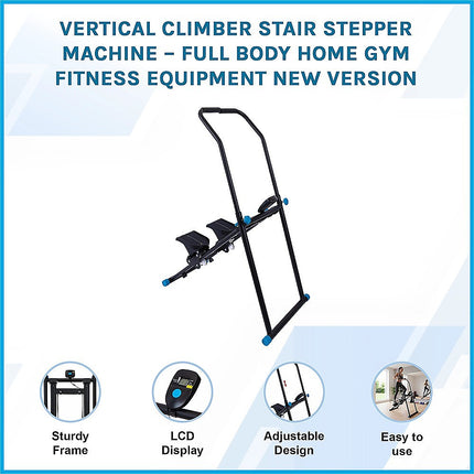 Vertical Climber Stair Stepper Machine – Full Body Home Gym Fitness Equipment NEW VERSION.