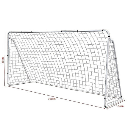 3.6m x 1.8m Portable Soccer Goal Net Steel Post Frame Backyard Football Training Set.